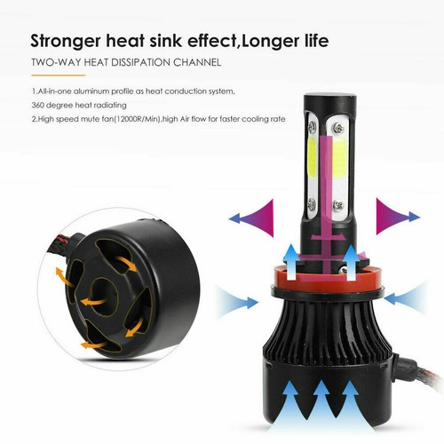 For Chevy Silverado 1500 2500 3500 HD 2007-2018 6000K LED Headlight Hi/Lo Bulbs - Picture 10 of 12
