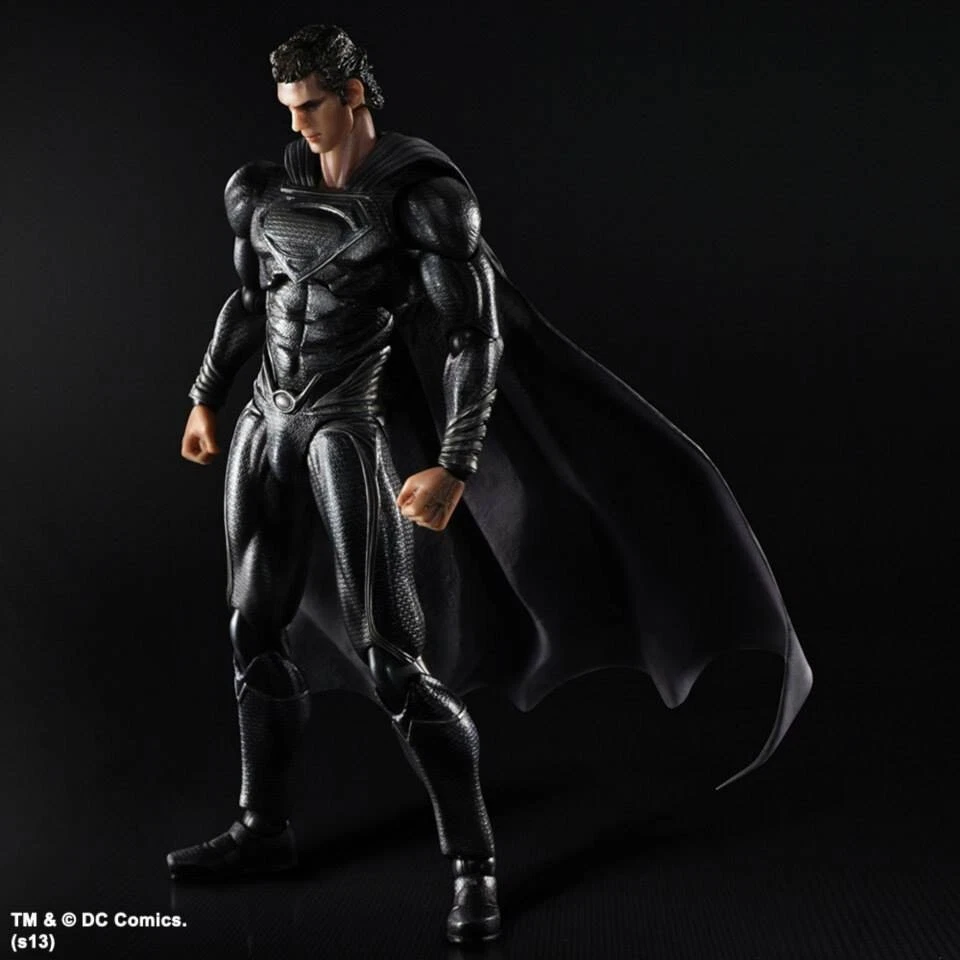Square Enix Man of Steel - Superman (traje negro) Play Arts Kai exclusivo de NYCC Foto 3 de 4