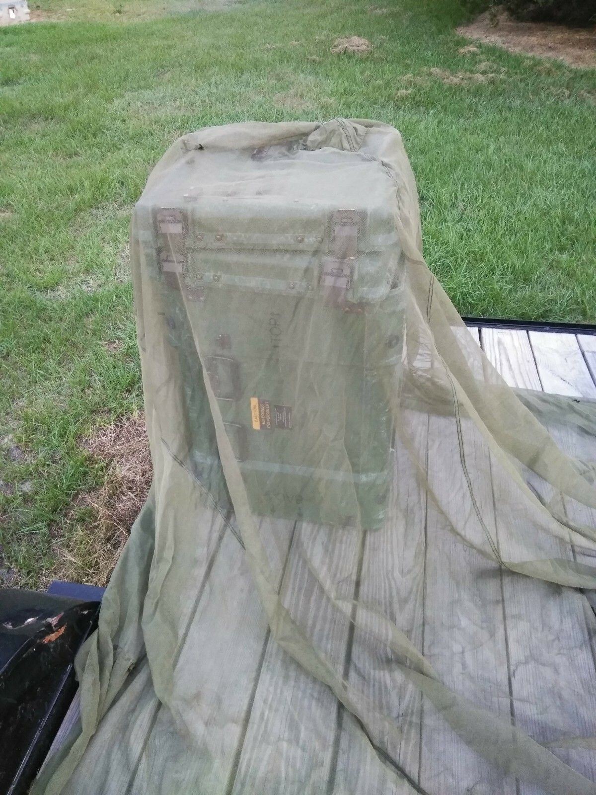U.S. ARMY MOSQUITO NET BAR (barrier) NETTING, COT COVER, NSN 721000
