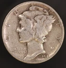 1944 MERCURY DIME-FRESH FROM AN OLD COLLECTION-LOT AA-5479