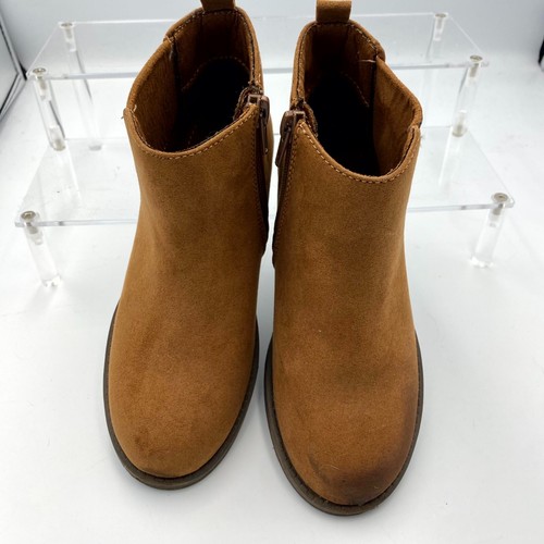 Rachel Zoe Kids US 1 Boots Brown Glittery Round Toe Side Zip Ankle Chelsea Boot - Picture 3 of 7