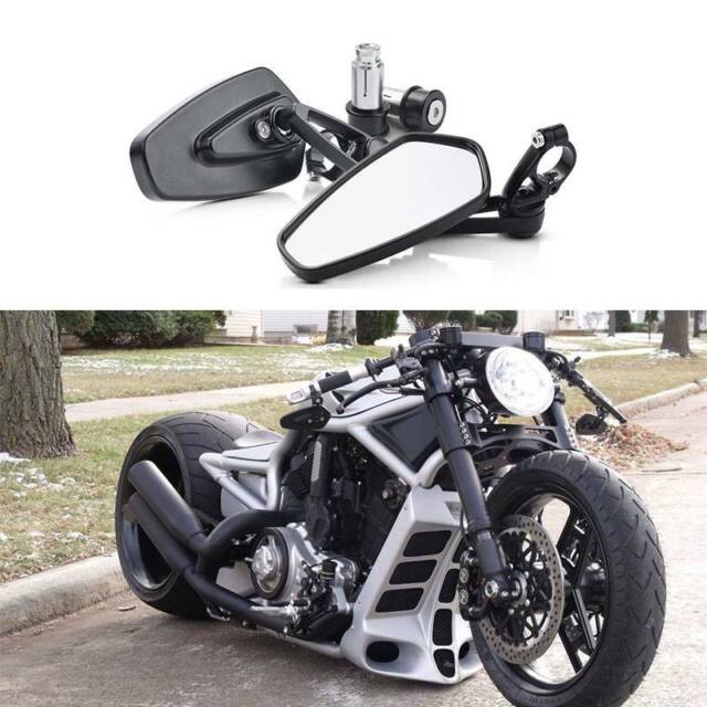 Motorcycle 7/8" Handle Bar End Side Mirrors For Harley Davidson VRod
