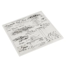 OrangeTag English Decoration Silicone Clear Rubber Stamp Script DIY Scrapbook...