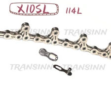 KMC X10SL (114 Links) Chain Silver 10 Speed w/Missing Link MTB&Road New