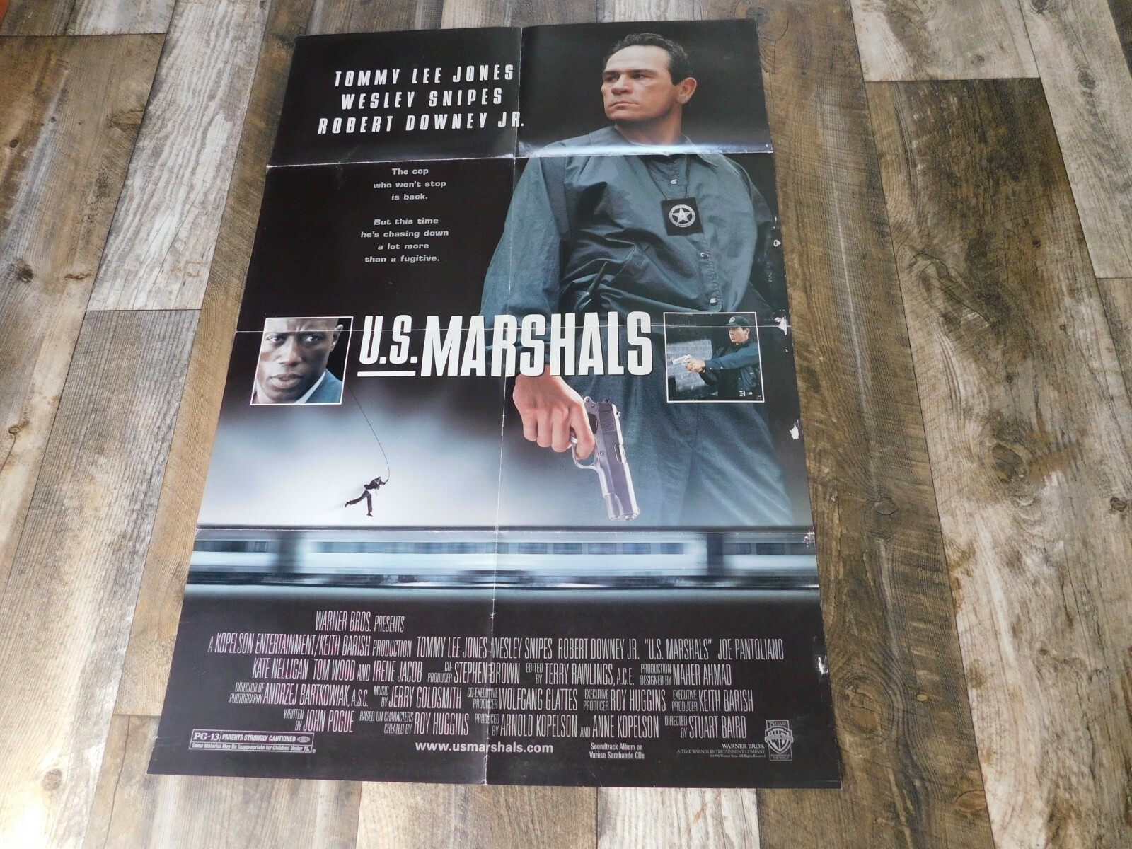 U.S. Marshals Movie Poster Original 27x40 Tommy Lee Jones Wesley Snipes