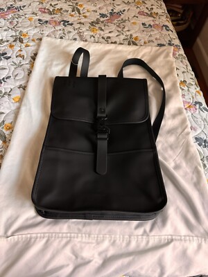 Rains Black Backpack