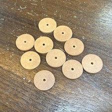 Discos de válvula fenólica para piano de 10 jugadores 1/2" OD, 0,055” ID, bronceado, círculos