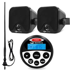 Guzare Marine Boat ATV/UTV Digital Media Stereo System Bluetooth/AUX/USB/FM/AM