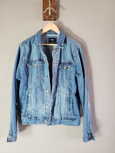 FOREVER 21 BLUE JEAN JACKET MEN SIZE L 