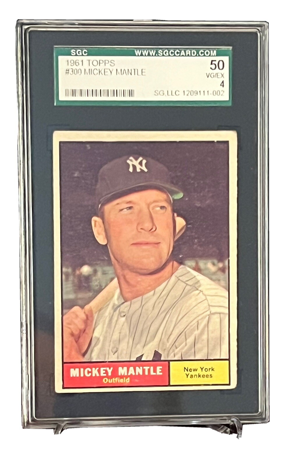 1961 Topps #300 Mickey Mantle!  SGC 4 Very Good / Excellent! Nice Old Scale 50!