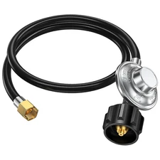 Propane Regulator with Hose 4FT Low Pressure 0-1Psi Propane Gas Grill Regulator
