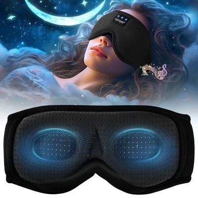 Schlaf Kopfhörer Bluetooth Schlafmaske, Upgrade 3D Wireless Musik Auge