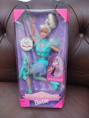 Vintage Barbie Olympic Skater 18501 Eislaufen Olympiade 1998 Neu OVP 