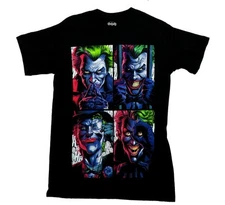 Batman New Adult T-Shirt 4 Jokers Four Panel Paintings of Joker