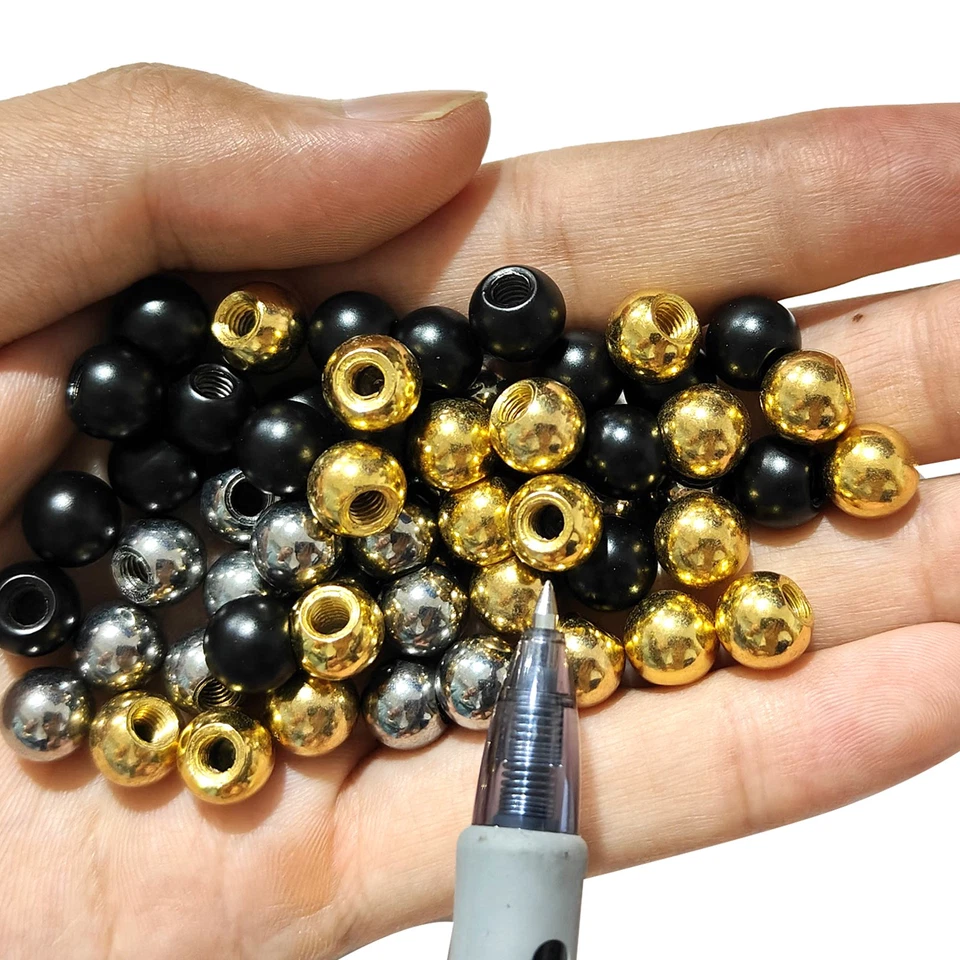 20 piezas Lámpara M4 Acabado Tapa Perilla Tuercas Lámpara Decoración para Lámpara Arpa Superior Tono Dorado Foto 4 de 4