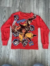 Vintage 1992 Wolverine Marvel Comics Longsleeve Shirt Youth 6 Big Print