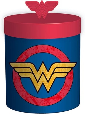 Wonder Woman Keramik Keksdose - 15 cm blau Dose Höhe, 15 cm Durchmesser BRANDNEU