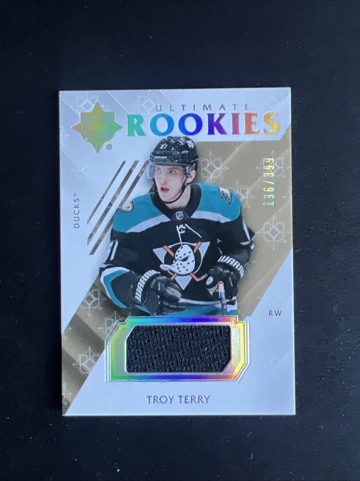 2018-19 Upper Deck Ultimate Collection Rookies Jerseys /399 Troy Terry Rookie RC - Image 3 of 4