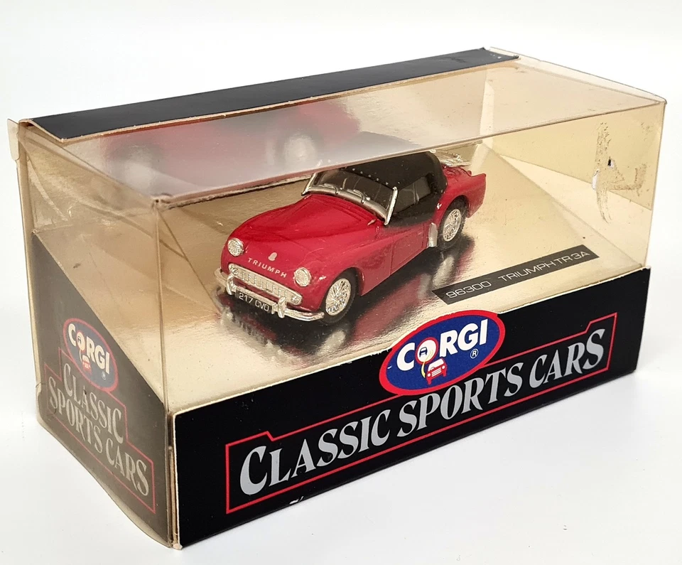 Corgi 1/43 Triumph TR3A Closed Convertible Red 96300 Diecast Model Car - Image 2 of 4