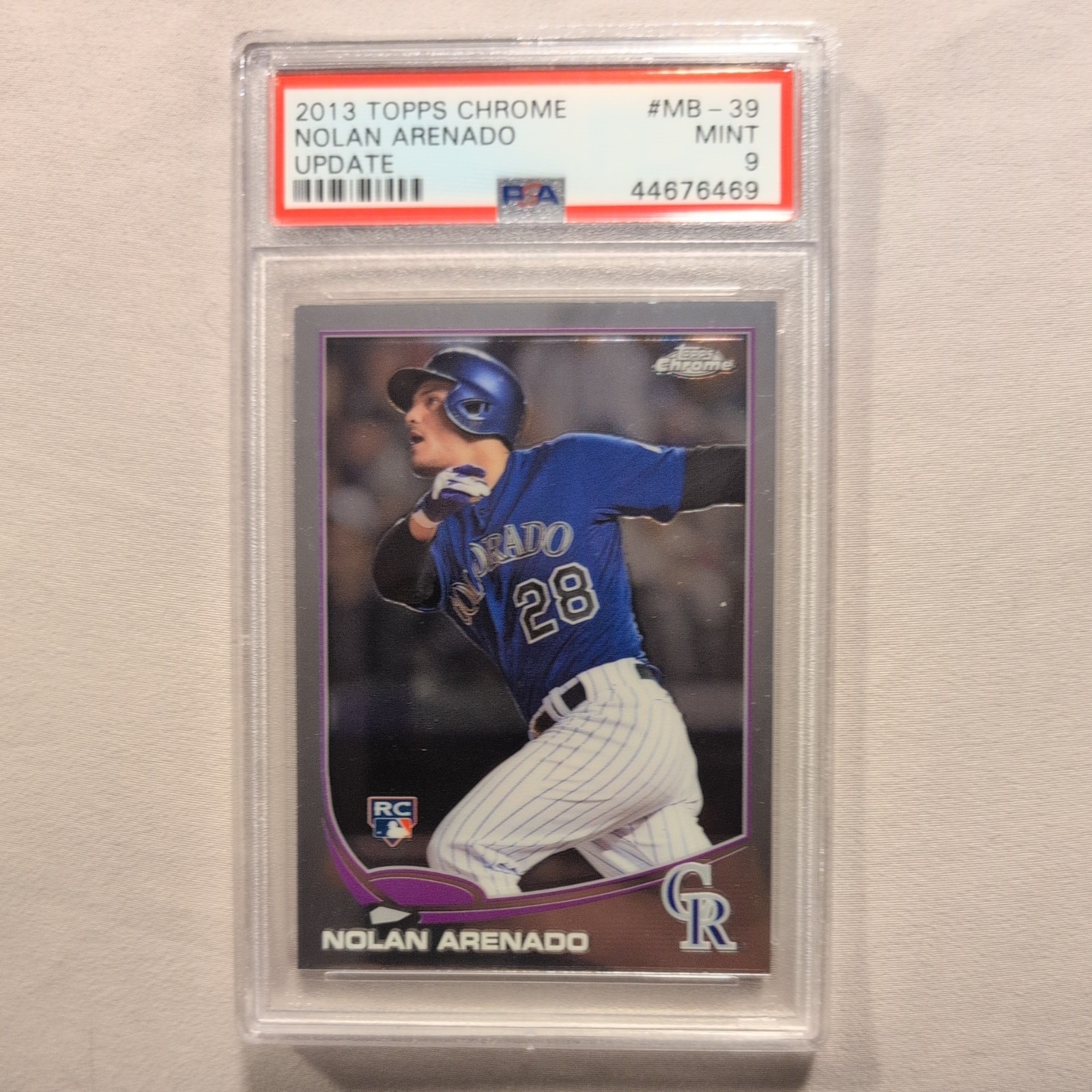 2013 Topps Chrome Update Nolan Arenado #MB-39 Rookie PSA 9