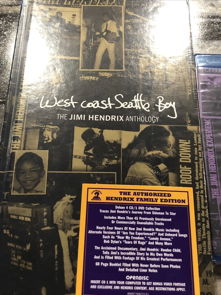 Jimi Hendrix West Coast Seattle Boy CD DVD Box Set Blu-Ray Collection New Sealed - Image 3 of 4
