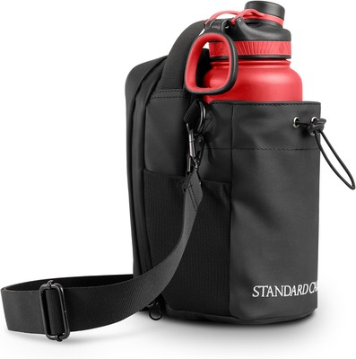 Magnetic Gym Bag for Men and Women | Hold 40oz Water Bottle While Still Black 