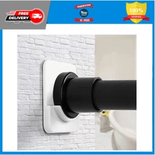 Adhesive Shower Curtain Rod Holder | No Drilling, 2-Pack-White(Rod Not Included)