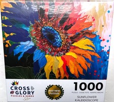 Sunflower Kaleidoscope 1000 Jigsaw Puzzle, Brand New-Sealed Box 