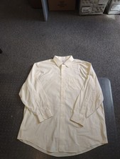 MENS BROOKS BROTHERS CLASSIC NON IRON YELLOW BUTTON DOWN SHIRT SIZE 18-34
