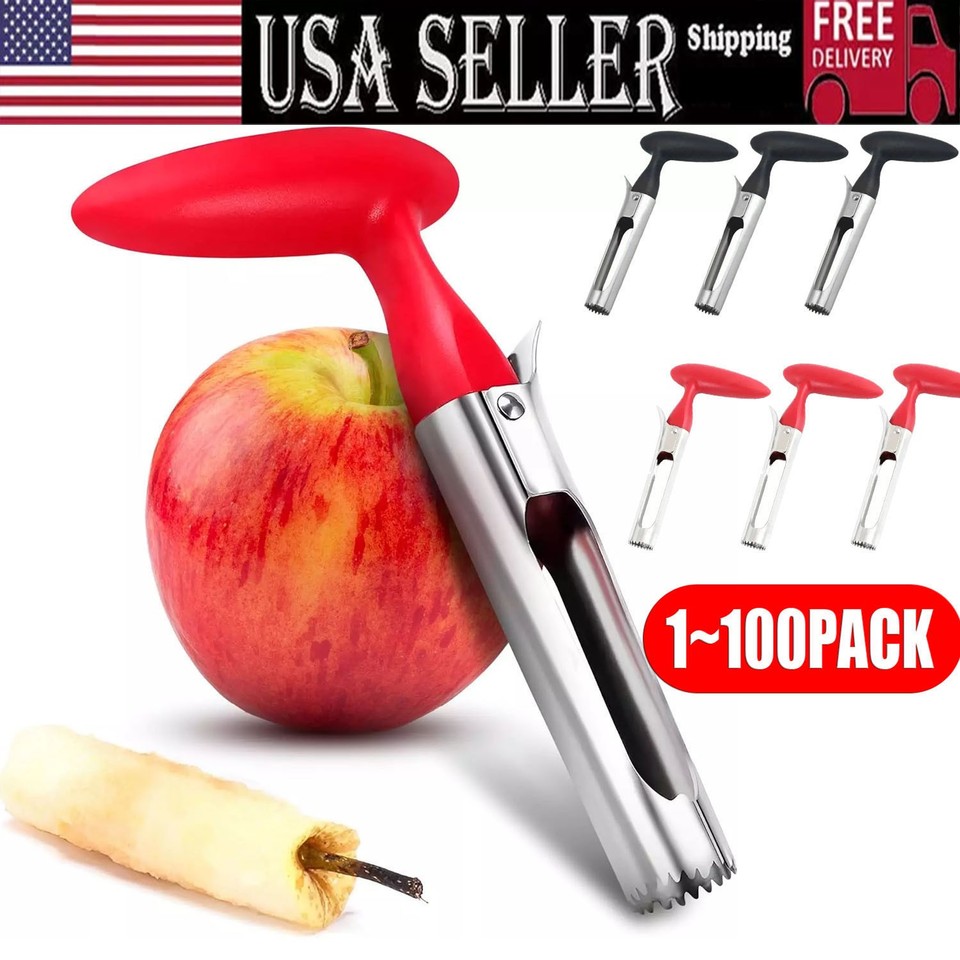 Fruit Apple Corer Pear Tools Stainless Steel Kitchen Twist Easy Core Remover US