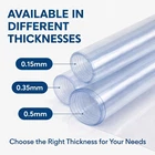 Clear PVC Sheeting – Fire UV Cold-Crack Resistant DIY Windows Table Boat Covers