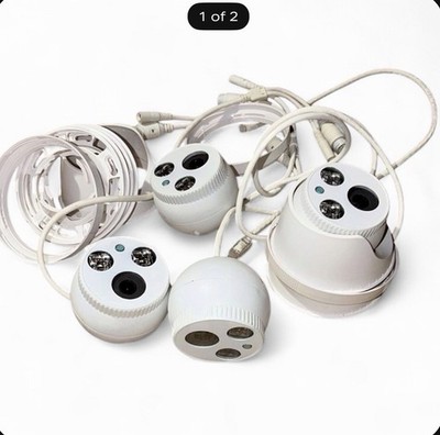 4 x white security cameras