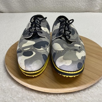 Cole Haan OriginalGrand Wingtip Oxford Golf Shoes Gray Camo Men’s Size 11 Cole Haan Original Grand Wingtip Camo Leather Golf Shoes  main image 3