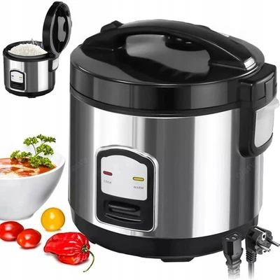 MARKENLOS 2 Liter Reiskocher Mit Warmhaltefunktion Rice Cooker Reiskocher mit Dampfgarer