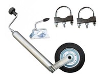PKW AnhäNger StüTzrad 150Kg Ø48Mm Klemmschellen Klemme Set Zugrohr Befestigung