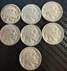 7 Buffalo Nickels 1919-1936 Circulated Lot Uncertified