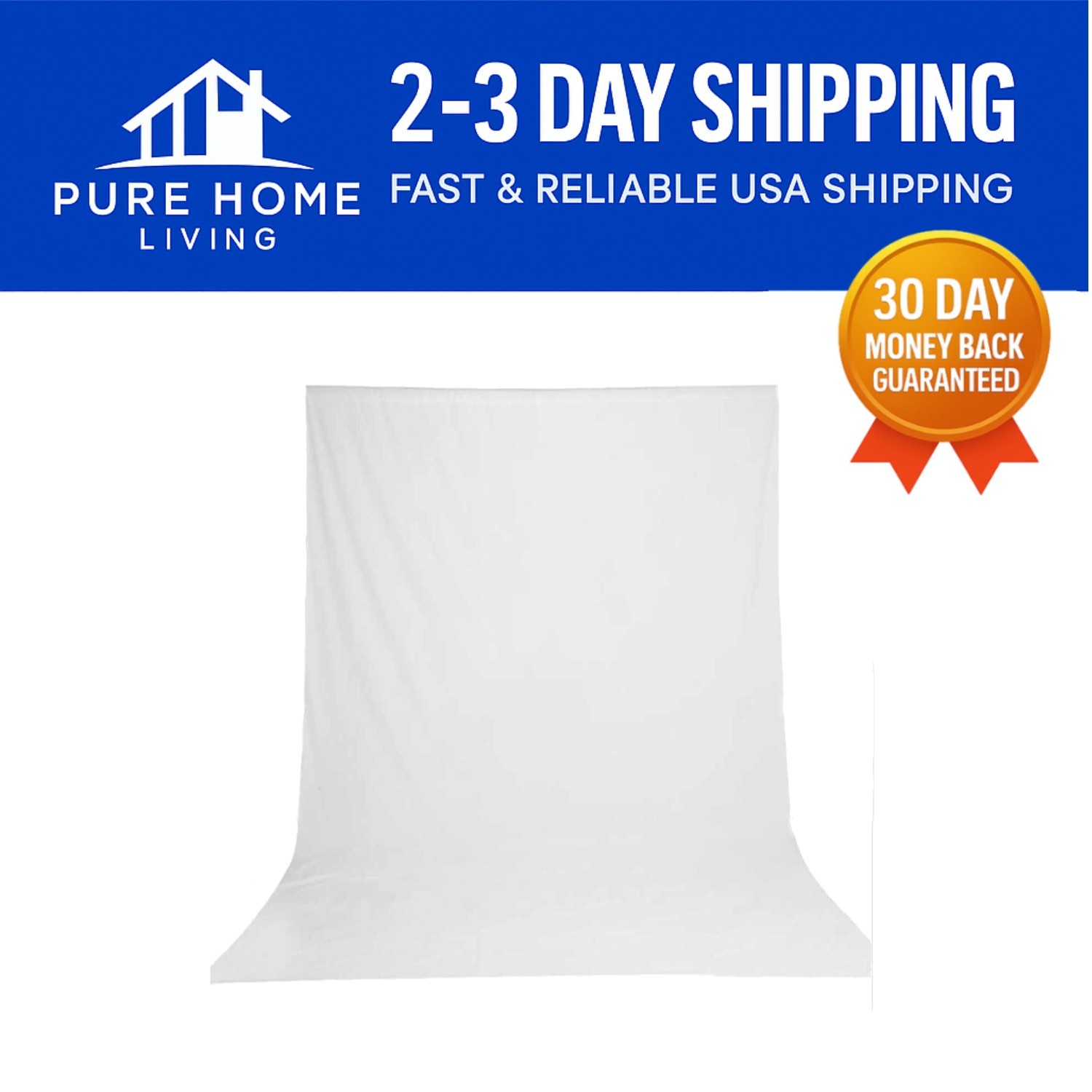 5X7ft Solid White Chromakey Photography Backdrop for Engagement Shoots