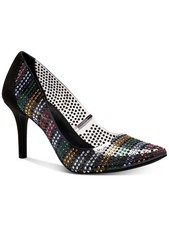 INC Womens Black Embellished Zitah Pointed Toe Stiletto Slip On Pumps 6.5 M