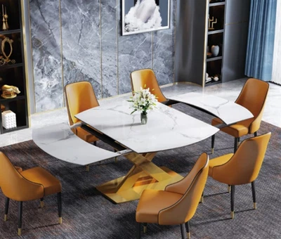 Multifunktion Stil Möbel Esszimmer Gruppe Sitz Polster Tisch Garnitur 7tlg.Tisch - Bild 1 von 4