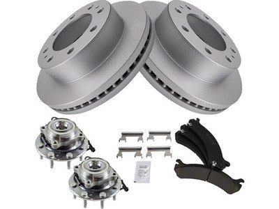 For 2001-2006 GMC Sierra 3500 Brake Pad and Rotor and Wheel Hub Kit 57666FWHG