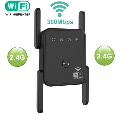 US 300Mbps WiFi Range Extender Repeater Wireless Amplifier Router Signal Booster