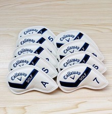 9Pcs Golf Iron Headcovers for Callaway Golf Club Covers Leather ASP 4-9