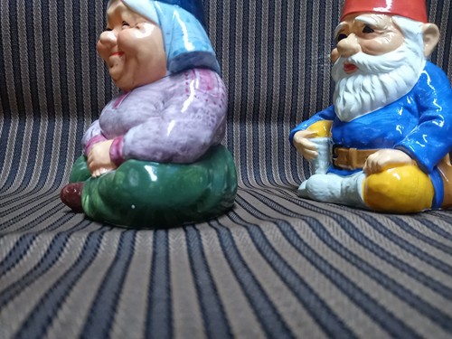 Vintage 1979 Gnome Unieboek B.V. Gorham Münze Sparschwein Paar 7" mit Stecker TOP - Bild 3 von 8