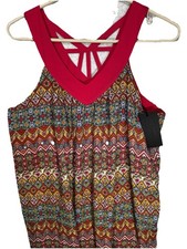 NWT ROSE AND OLIVE WOMENS Sleeveless Shift Dress Paisley Size Medium Halter Boho