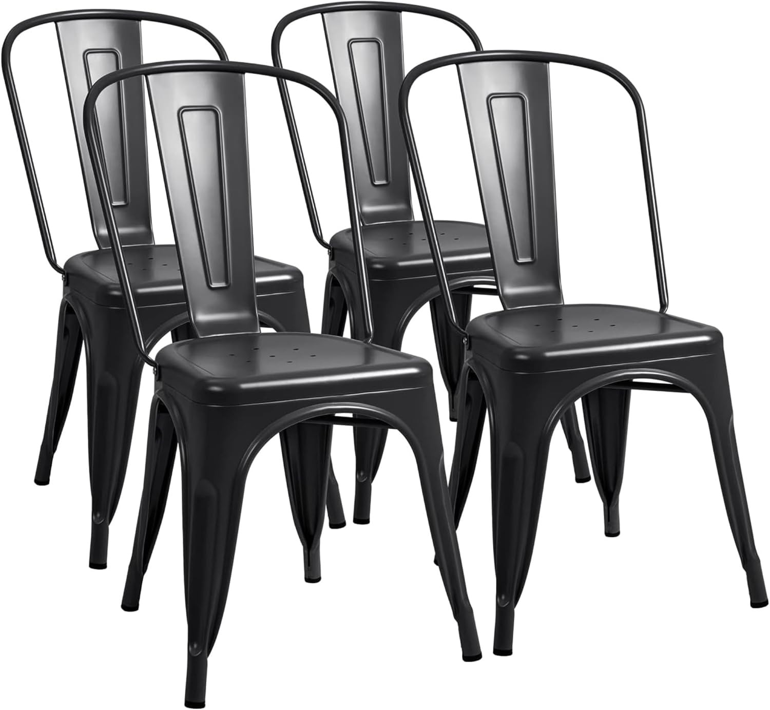 S,set Of 4 Patio Chairs Indoor Outdoor Metal Chairs Kitchen,