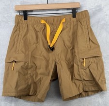 The North Face Class V Belted Shorts Elastic Waist 7  Inseam Tan Men  s Size M