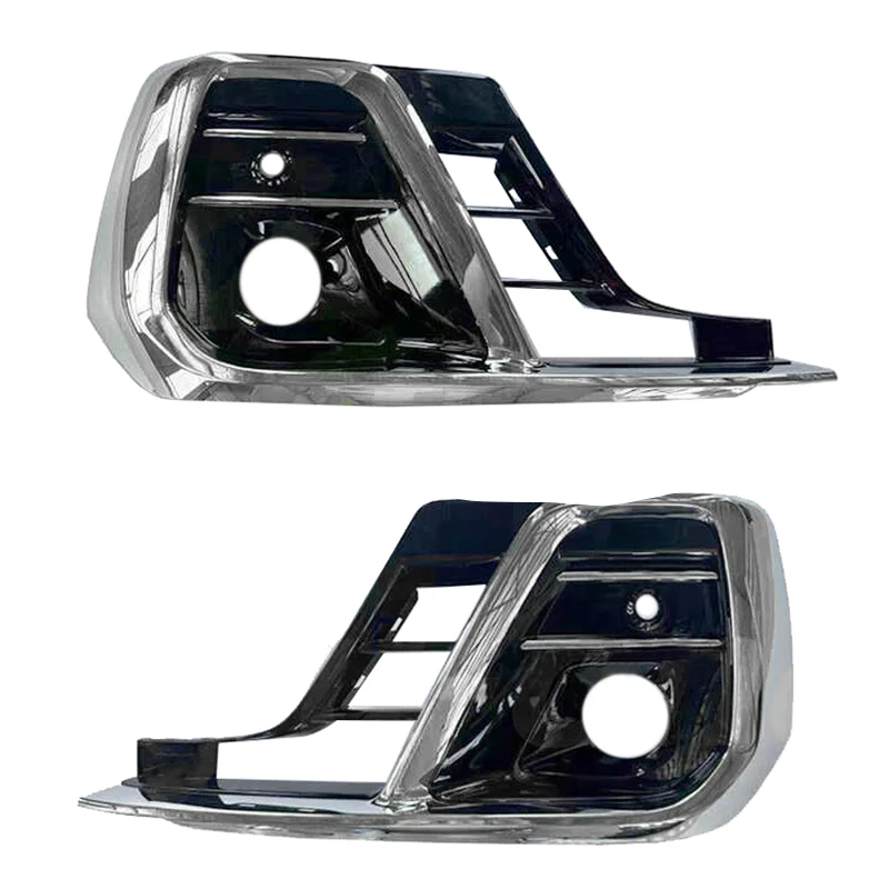 Par de faros antiniebla parachoques delantero bisel marco cromo moldura para Audi A8 2022-2024 Foto 2 de 4