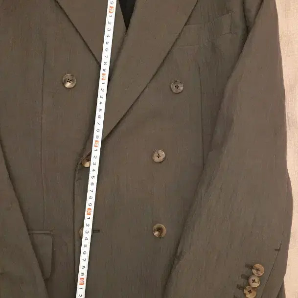 Olive Double Button Jacket Set - Unique Texture - image 3