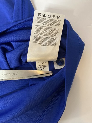 New York Giants NFL On Field Nike Dri-Fit Short Sleeve Polo Blue Mens Medium - Picture 11 of 15