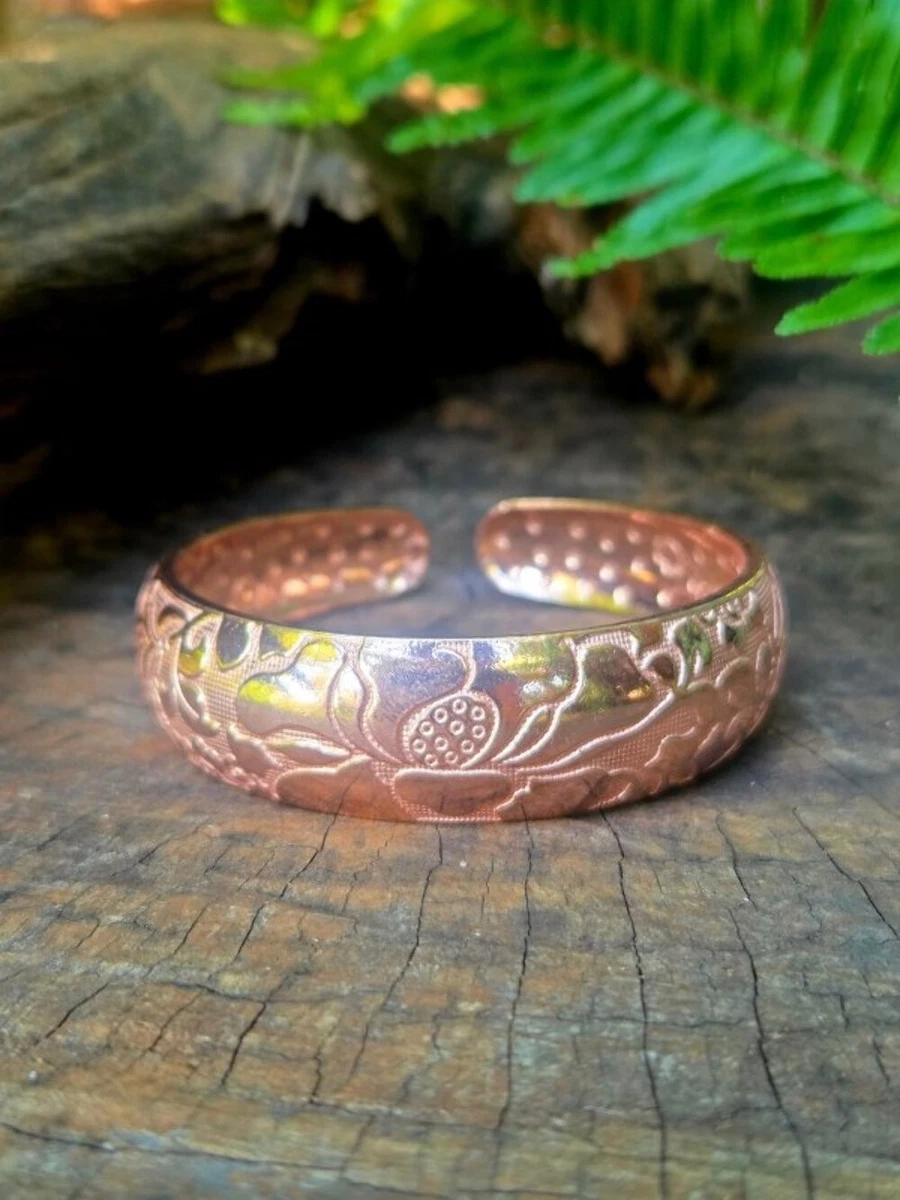 Pure Copper Bracelet - Floral Non-Magnetic
